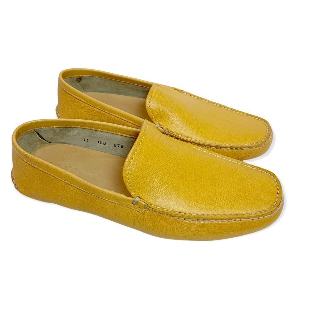 LIKE NEW Jil Sander Jud Yellow Leather Driving Loafer Size 7